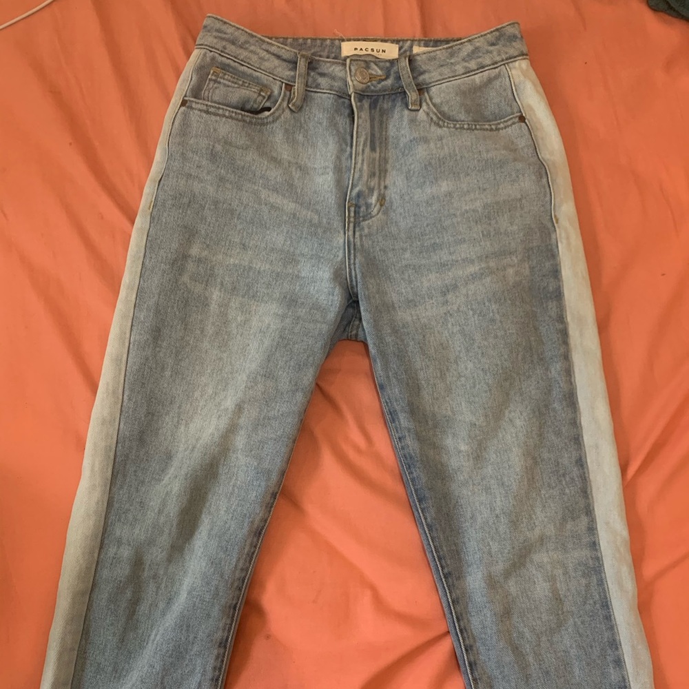 Mid Rise Two Toned Jeans